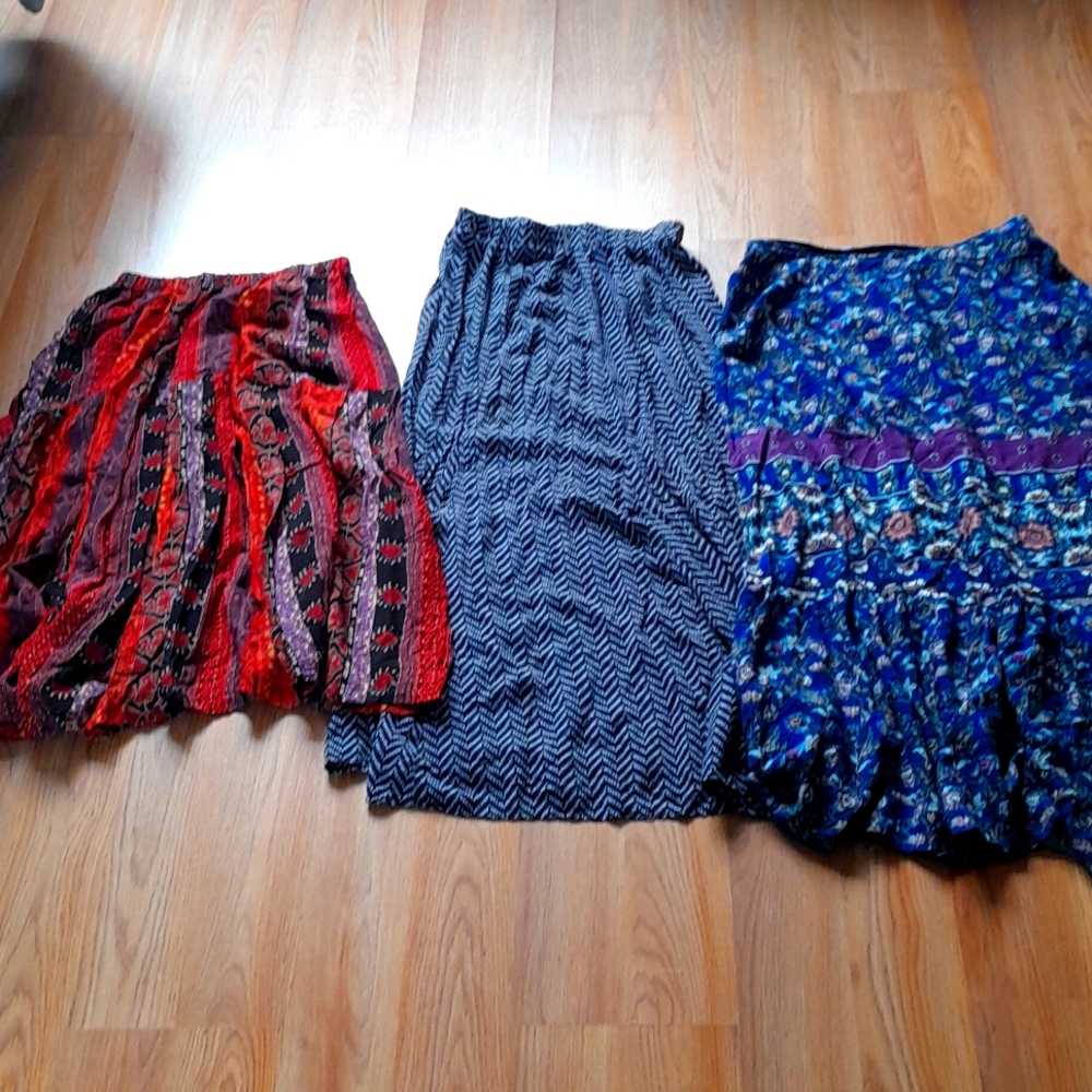 Lot 3 boho skirts
